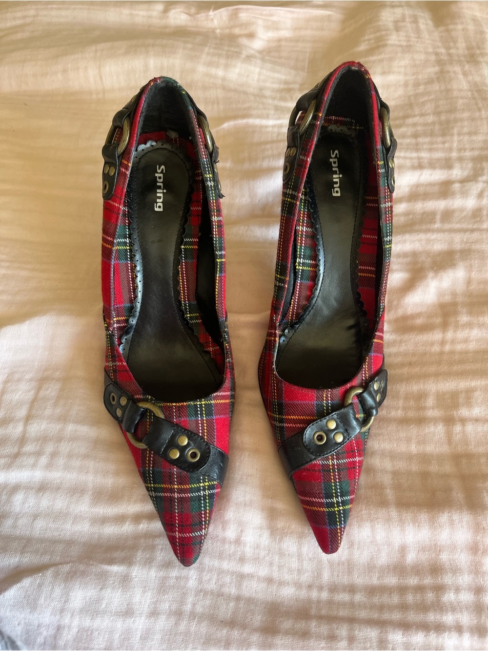 Plaid Pointed Heels